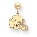 14K Chicago Bears Helmet Dangle Post Earrings