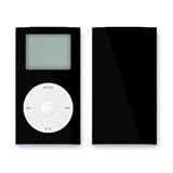 Solid Black Design iPod mini Protective Decal Skin Sticker