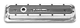 Edelbrock 4246 Elite Series Aluminum Centerbolt Valve Cover with Left Breather Hole