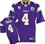 Brett Favre #4 Minnesota Vikings Purple Replica Reebok Jersey w/50th Season Patch Size M (48)