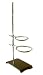Ginsberg Scientific 7-g87 Support Ringstand - Stamped Steel Base 4 Inch X 6 Inch - Rod-.3125 Inch X 18 Inches - Two Rings-3 Inch And 4 Inch