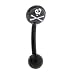 16 Gauge BIOPLAST Pirate Logo Eyebrow Ring