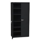HON(R) Steel Storage Cabinet, 5 Adjustable Shelves, 72H x 36W x 18D, Black