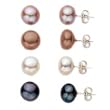 Multi Color 9-10mm Cultured Pearl Earring Set
