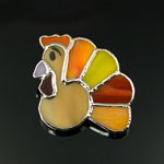 Switchables Stained Glass Turkey Pin