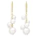 14k Yellow Gold 5 Cultured Freshwater Pearl Chain Drop Lever Earring