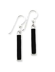 Sterling Silver Oynx Earrings QE2728"