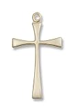 Gold Filled Maltese Cross Medal Pendant Charm with 24 Gold Filled Chain