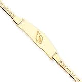 14K Arizona Cardinals Medium Logo Id w/Anchor Chain