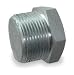 Industrial Grade 1MPL6 Hex Head Plug, 1/2 In, Galvanized Iron