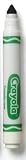 Crayola Classic Broadline Conical Tip Markers - Single Color - Box of 12 Green