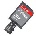 2GB Microsd Premier 10MB Speed with Sd Adapter and Jewel Case by SanDisk