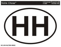 HILTON HEAD Oval Bumper Sticker
