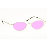 COMPUTER GLASSES WITH PINK POLYCARBONATE DOUBLE SIDED ANTI-REFLECTIVE COATING, SCRATCH COATING AND UV PROTECTION - GOLD METAL FRAME - 48-19-145.
