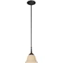Thomas Lighting SL8238-63 Rockford Collection One-Light Mini-Pendant Painted Bronze Finish with Hand-Painted Linen Glass