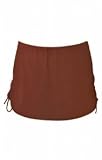 Brown Plus Size Side Cinched Swim Skirt - Plus Size Swimwear Plus Size Swimsuit