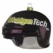 Michigan Tech Huskies 3" Collegiate Glass Hockey Helmet Holiday Ornament - NCAA College Athletics