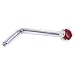 Solid 18KT White Gold (July) 1.5mm Genuine Ruby L-Shaped Nose Ring – 20 Gauge