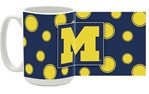 Michigan Wolverines (Polka Dot) 15oz Ceramic Mug