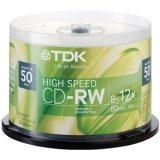 TDK Systems CDRW 80MIN 700MB 12X HI-SPEED SPINDLE 50PK ( CD-RW80HSGC50-G )