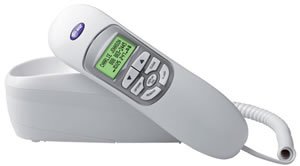 ATT 265CLAM Trimline Corded Telephone with Caller ID/Call Waiting (White)