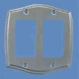BRUSH CHROME DBL ROCKER PLATE