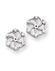 Ann Harrington Jewelry 14k White Gold .42 Ct Tw Diamond Earring Jackets