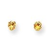 14k 3mm Round November/Citrine Post Earrings