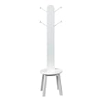 Clothes Tree with Stool- White, by Gift Mark