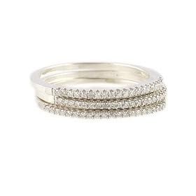 Elsa Martinez Jillian Sterling & Diamond Stacking Rings