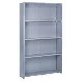 Closed Offset Angle Shelving, 9 Heavy-Duty Shelves, 48Wx12Dx84H Blue