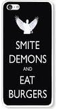iPhone 5C Case Keep Calm And Smite Demons Funny Supernatural Phone Case Custom White Polycarbonate Hard Case for Apple iPhone 5C