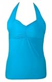 Turquoise Plus Size Sweetheart Halter Tankini Top - Women's Swimwear Plus Size Swimsuits