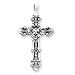 Sterling Silver Cross Pendant with 20 Inch Sterling Silver Chain