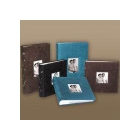 Kleer-Vu Suedez Sueded Microfiber Album, with Contrast stitching BookBound Memo Album, Holds 200 4x6 2-Up Photos, Color: Assorted