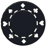 180 Clay Composite Poker Suited 11.5 Gram Black Poker Chips