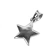 Sterling Silver Pendant - 5-Point Star - 19mm Height