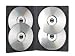 CD/DVD Soft Hülle für 4 DVD`s 10er-Set schwarz