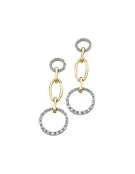 Pair 1/3 CT TW 14K Yellow/White Gold 14Ky_14Kw Diamond Earring