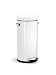 simplehuman Round Retro Step Trash Can, White Steel, 30-Liter 8-Gallon