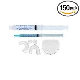 INSTANT WHITE SMILES optimized Professional Teeth Whitening Kit with syringe, Remin. trays, case