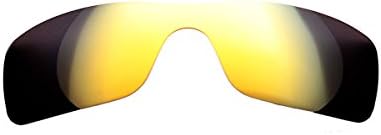 Customatic Optics Men's Polarized Replacement Lenses for Oakley Batwolf sunglasses Amber Gold