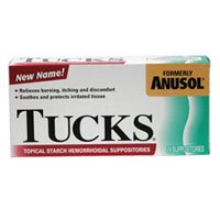 Tucks Topical Starch Hemorrhoidal Suppositories 24 ea