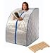 Sauna Portable Large Size Box Carbon Fiber Heat Infrared with Foot Massager New