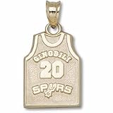 Manu Ginobili San Antonio Spurs Ginobili 20 5/8 Jersey Pendant - 14KT Gold Jewelry
