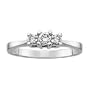 1/4 ct. tw. Three Diamond Ring in 10kt. White Gold