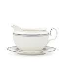 Noritake Aegean Mist Gravy Boat with Saucer