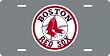 Boston Red Sox Laser Cut Silver License Plate - SET OF 6 - Sports Merchandise
