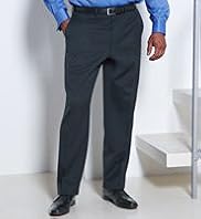 Washable Wool Blend Active Waistband Supercrease® Single Pleat Trousers