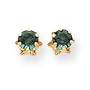 14k 5mm Synthetic Emerald (May) Earrings SE175